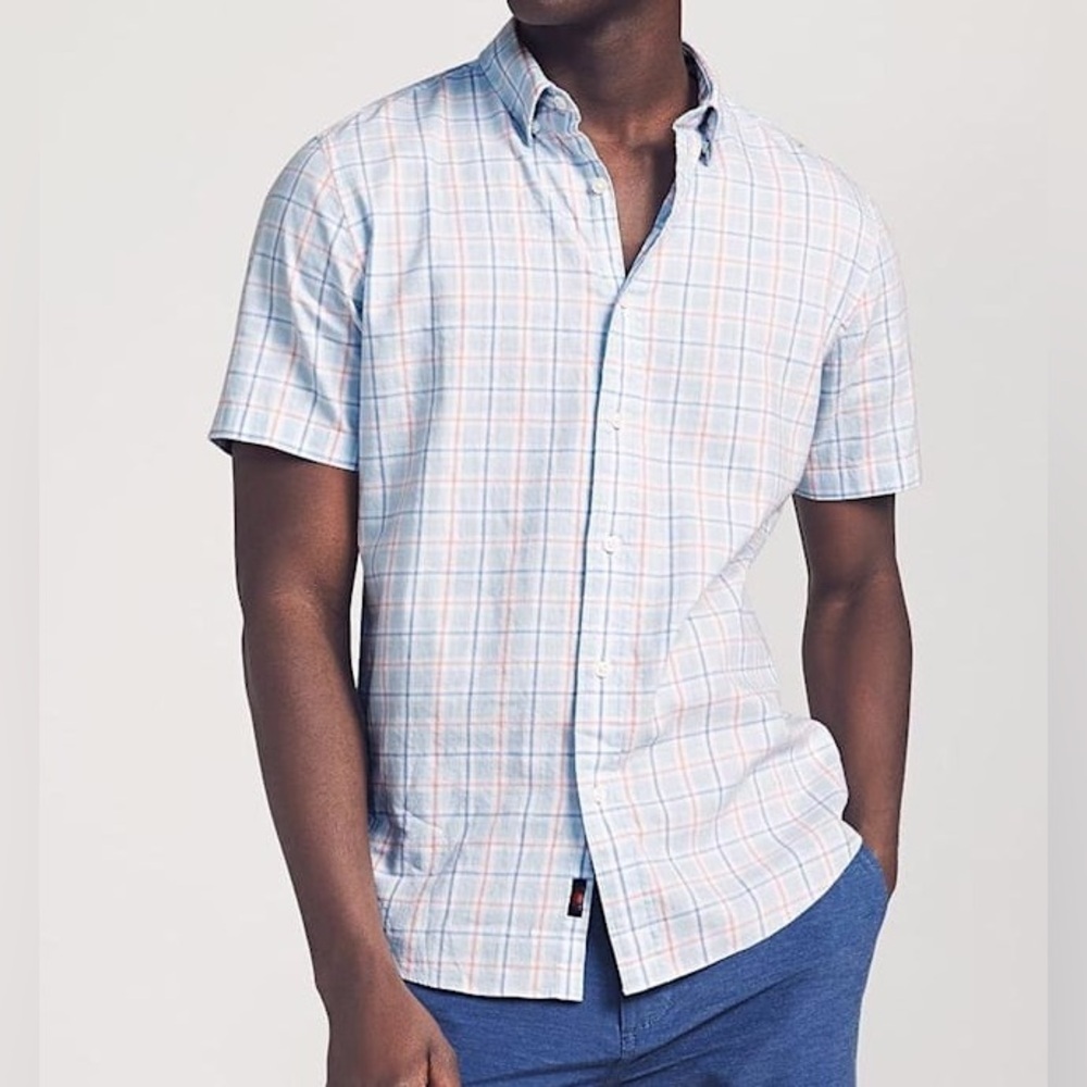 Faherty Short-Sleeve Movement Shirt in Conway Plaid